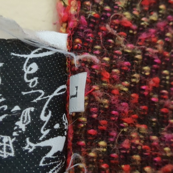 Large Michael Simon New York Multicolor Bright Colorful Sweater Orange Red - Picture 4 of 16